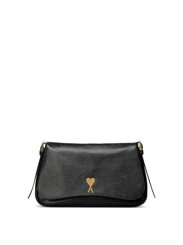 Ami Paris Bolsa De Hombro - Negro