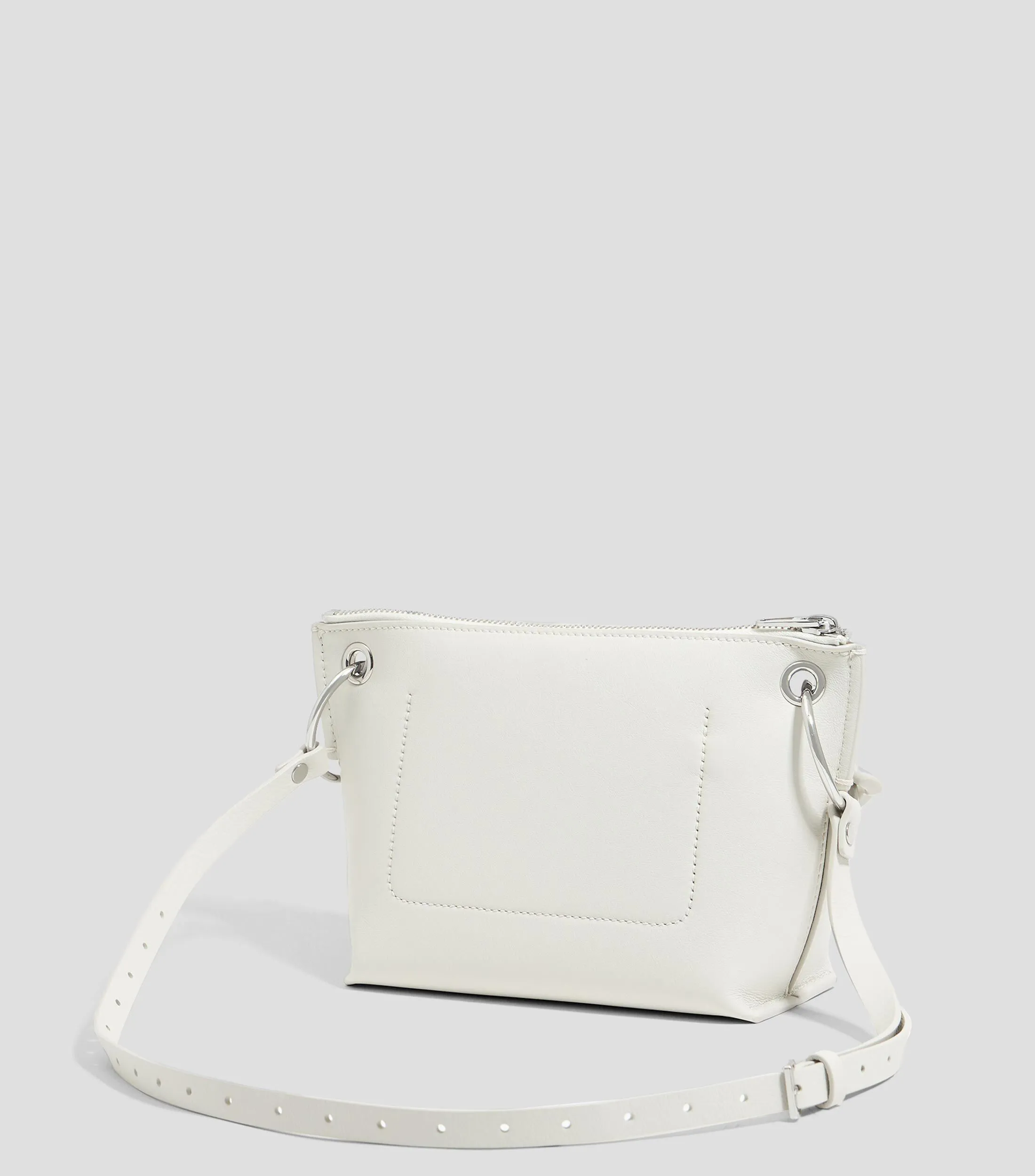 Bimba y Lola Bolso satchel mediano en piel blanco Mujer
