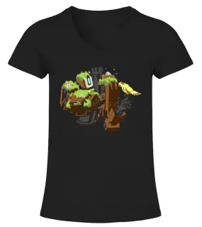 Boston Terrier Highfive Camiseta cuello pico Mujer