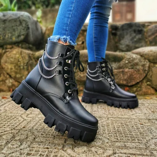 botines negro mujer