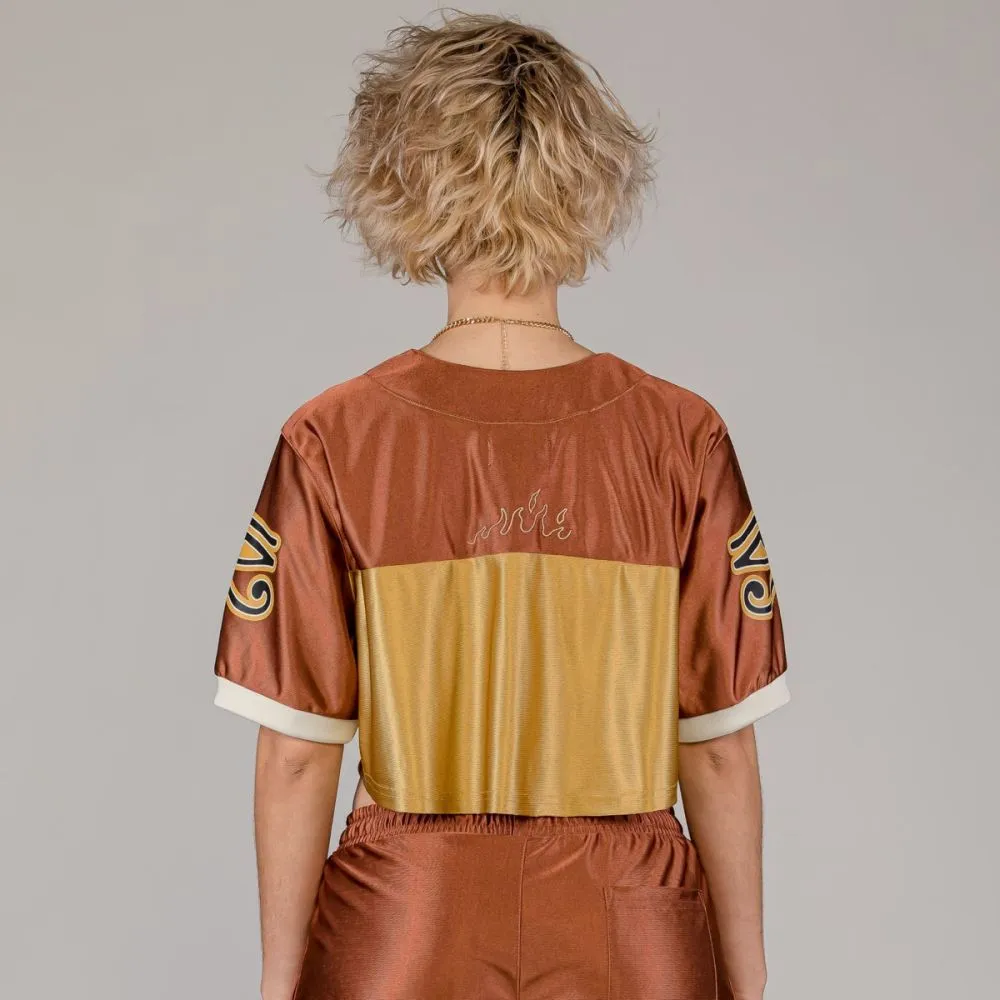 CAMISETA GRIMEY FIRE ROUTE GIRL SATIN - BROWN | Spring 23