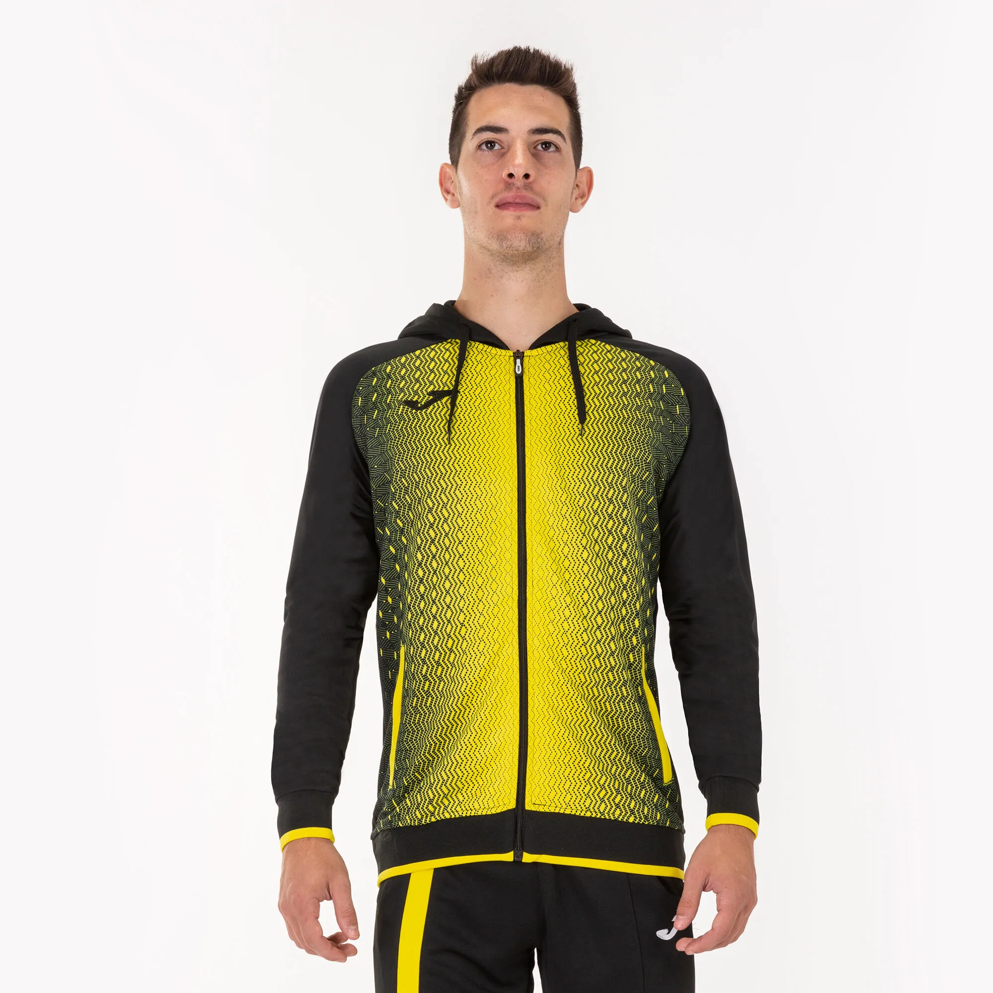 Chaqueta con capucha hombre Supernova negro amarillo