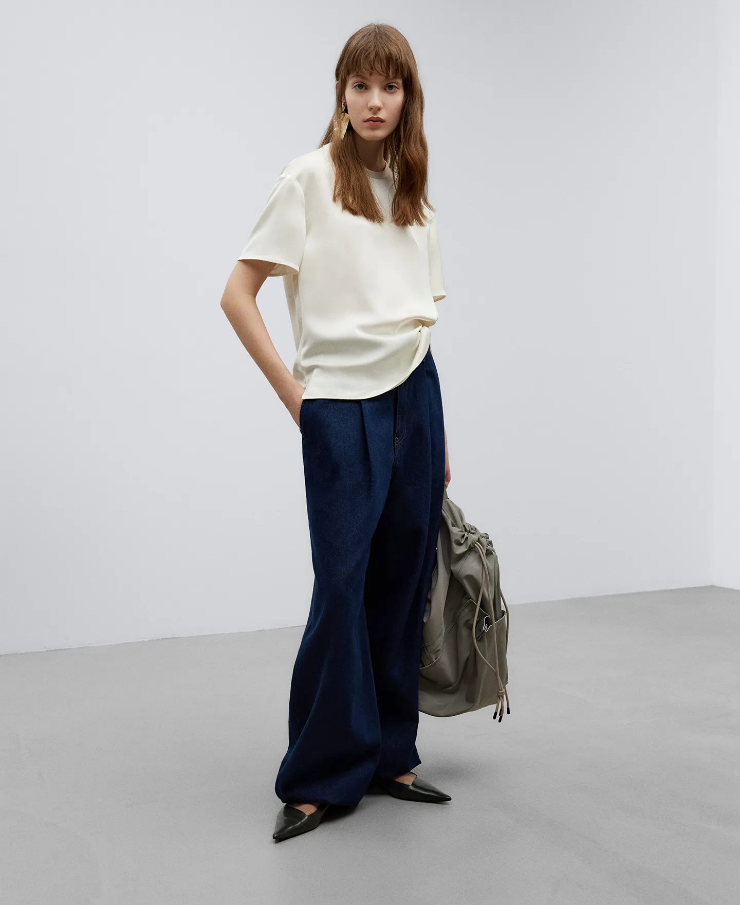 Crew collar top woman