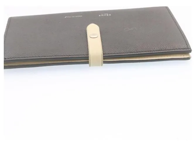 Céline CELINE Cartera con correa grande Piel Negro Auth ai152 