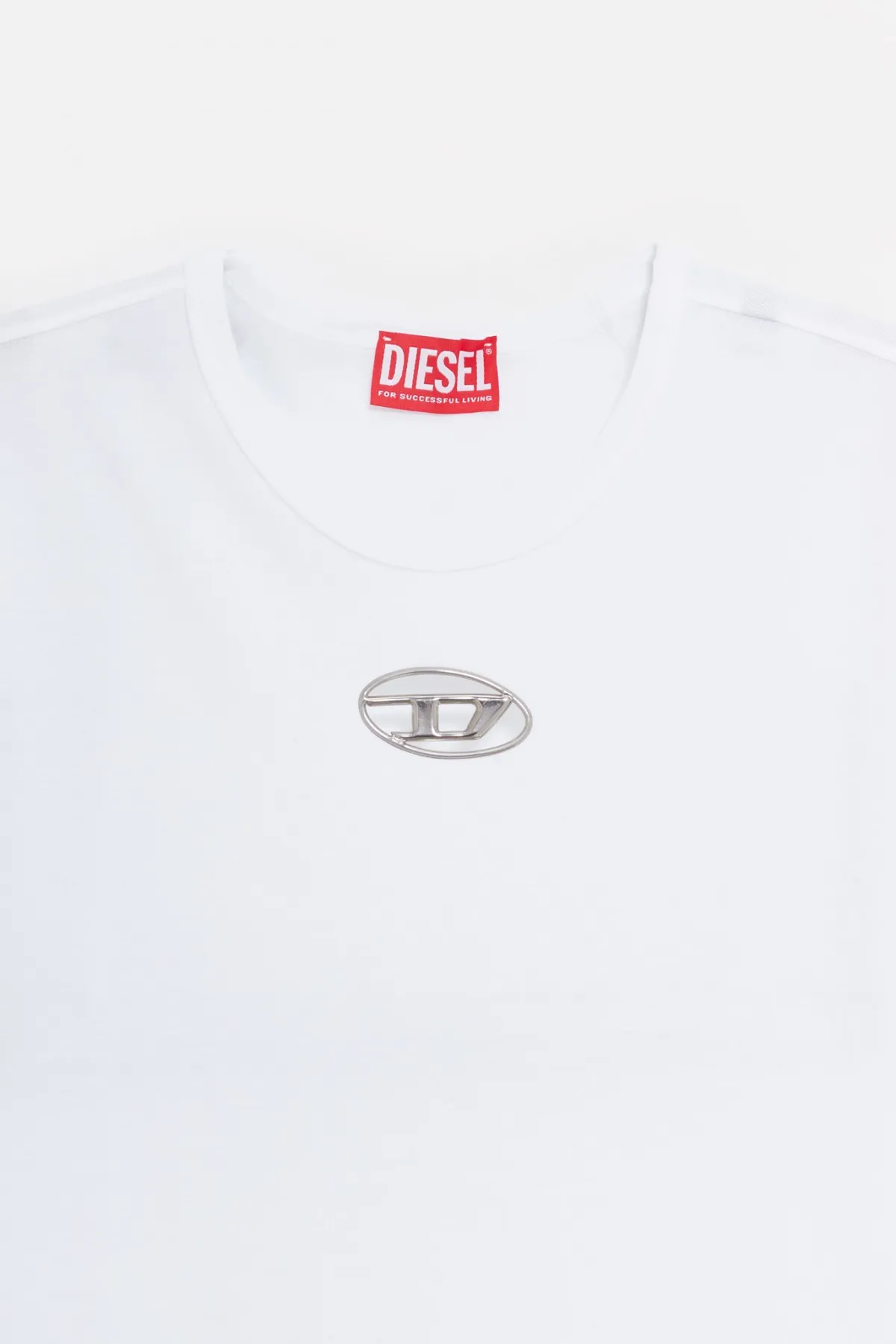DIESEL WHITE T-UNCUTIE-LONG-OD T-SHIRT