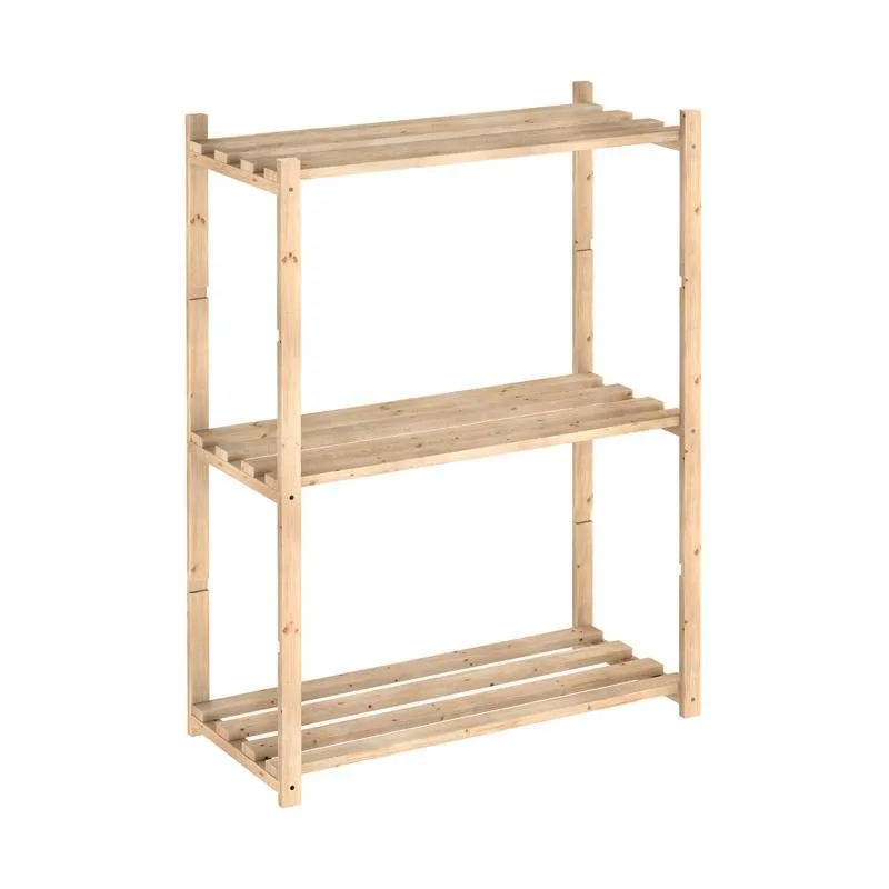 Estantería Listones Madera de Pino Macizo con Baldas Regulables Natura – ASTIGARRAGA