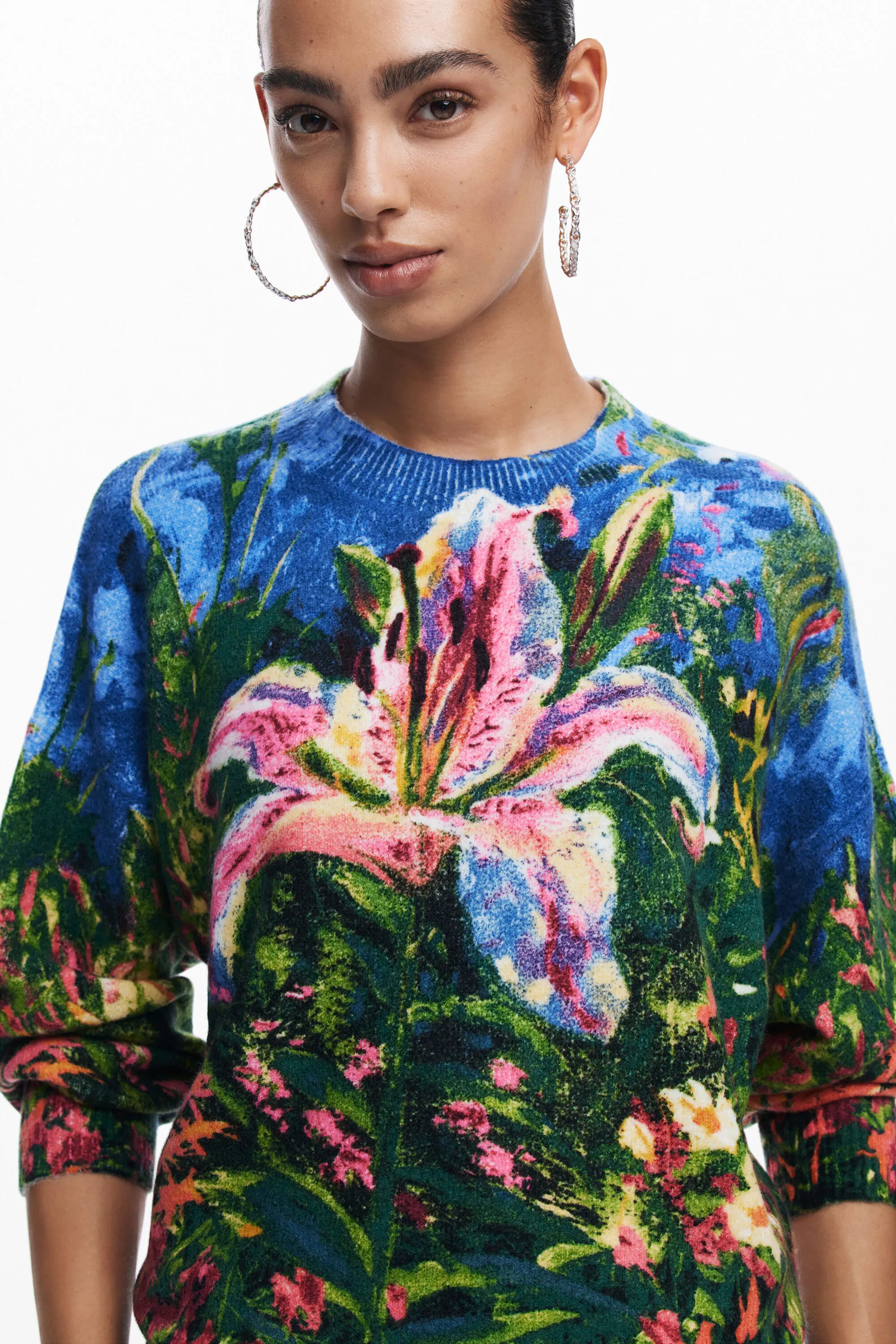 Jersey grueso orquídea