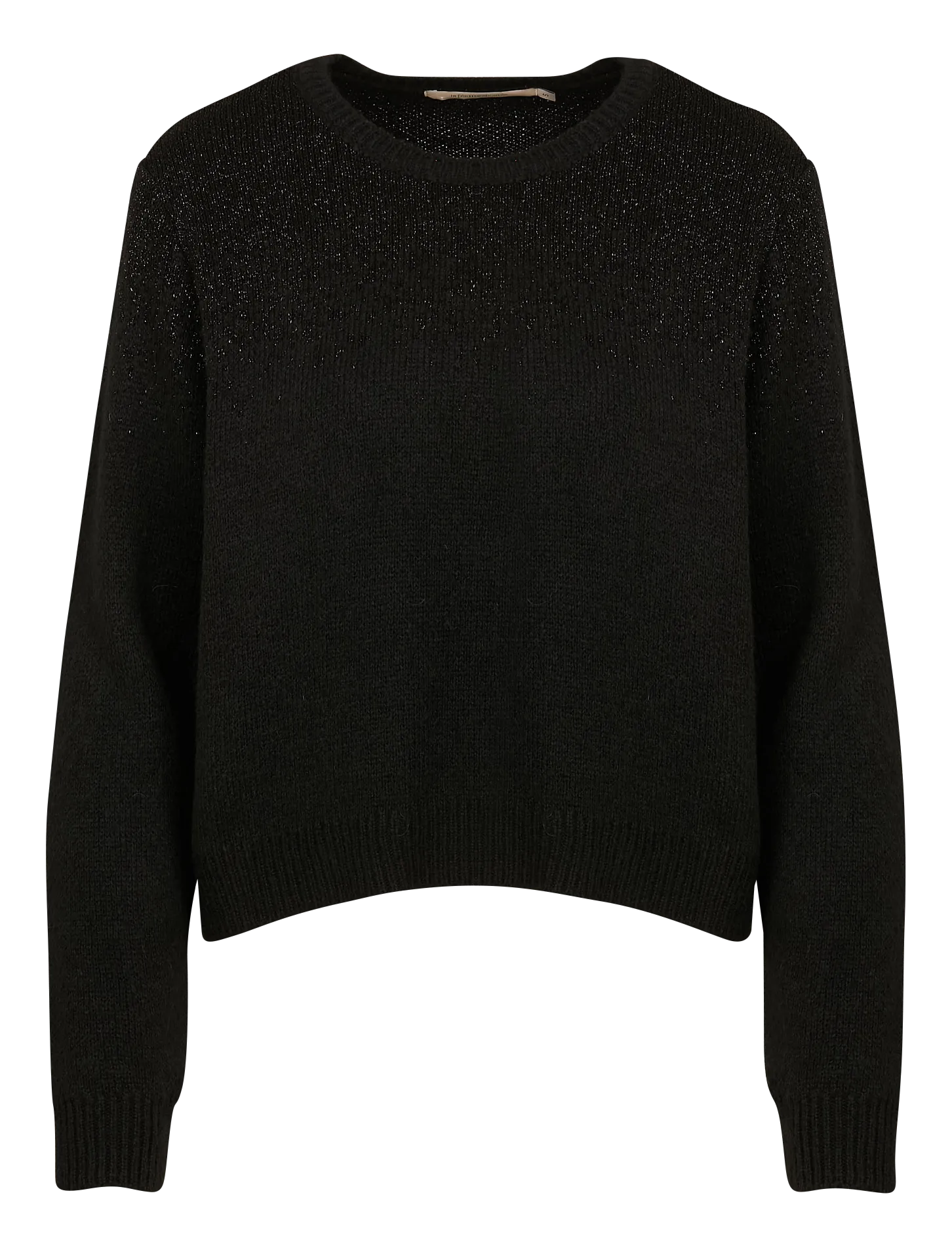 LA FEE MARABOUTEE Jersey de punto recto con cuello redondo en negro