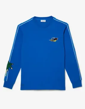 Lacoste Camiseta de hombre Holiday con raya de la marca