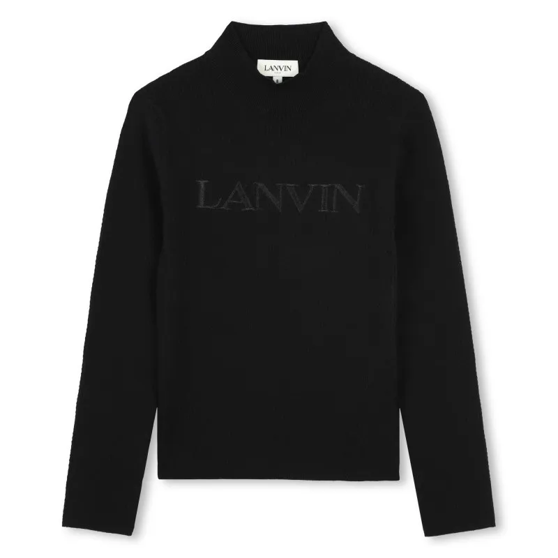 LANVIN Jersey liso bordado