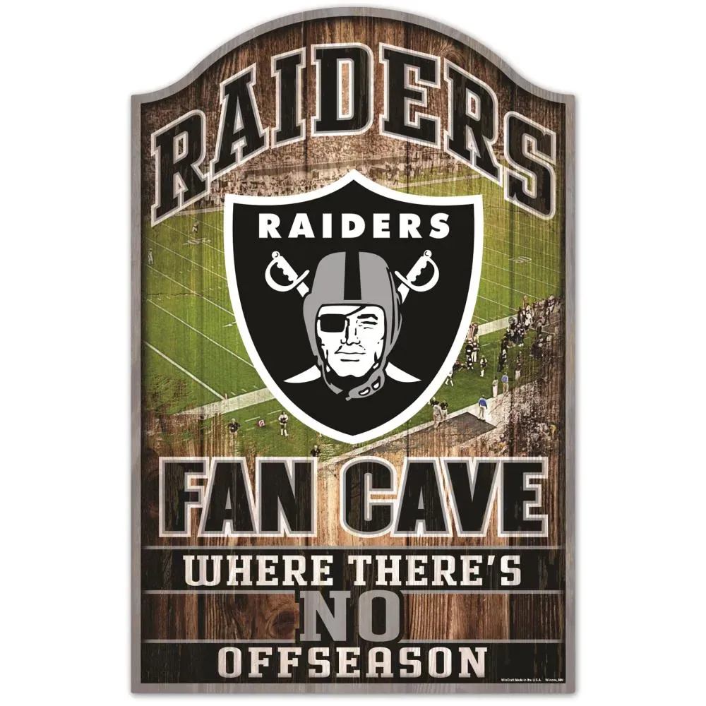 Letrero Madera WinCraft Fan Cave Raiders