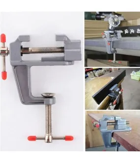 MINI ABRAZADERA AJUSTABLE GIRATORIA LÁMPARA DE METAL LÁMPARA DE MESA PIVOTE DE APOYO