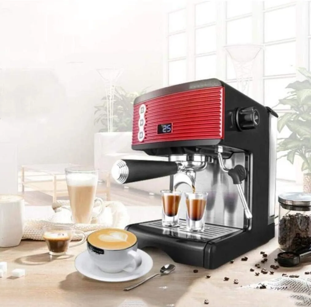Máquina de café Cafeteras Pequeñas Hogar Semiautomática Molinillo para expreso Bomba Presión Espuma de Vapor Capacidad de Oficin