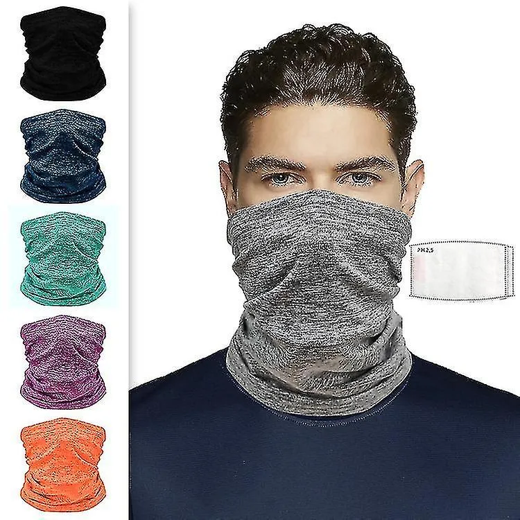 Máscara térmica de leggings de cuello cálido de lana para deportes al aire libre de invierno en climas fríos (naranja de lana)