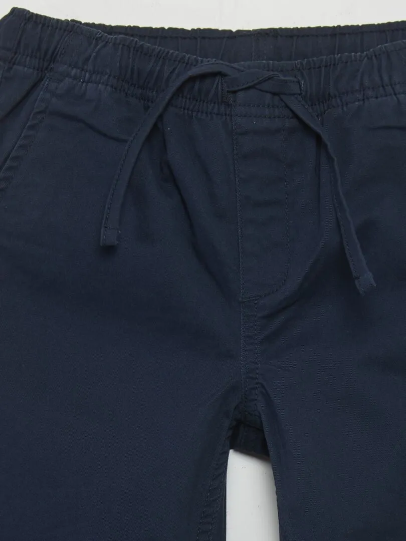 Pantalón jogger con cintura elástica - AZUL