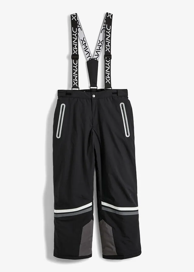 Pantalón térmico funcional con aspecto regular, protector antinieve y corte recto Negro