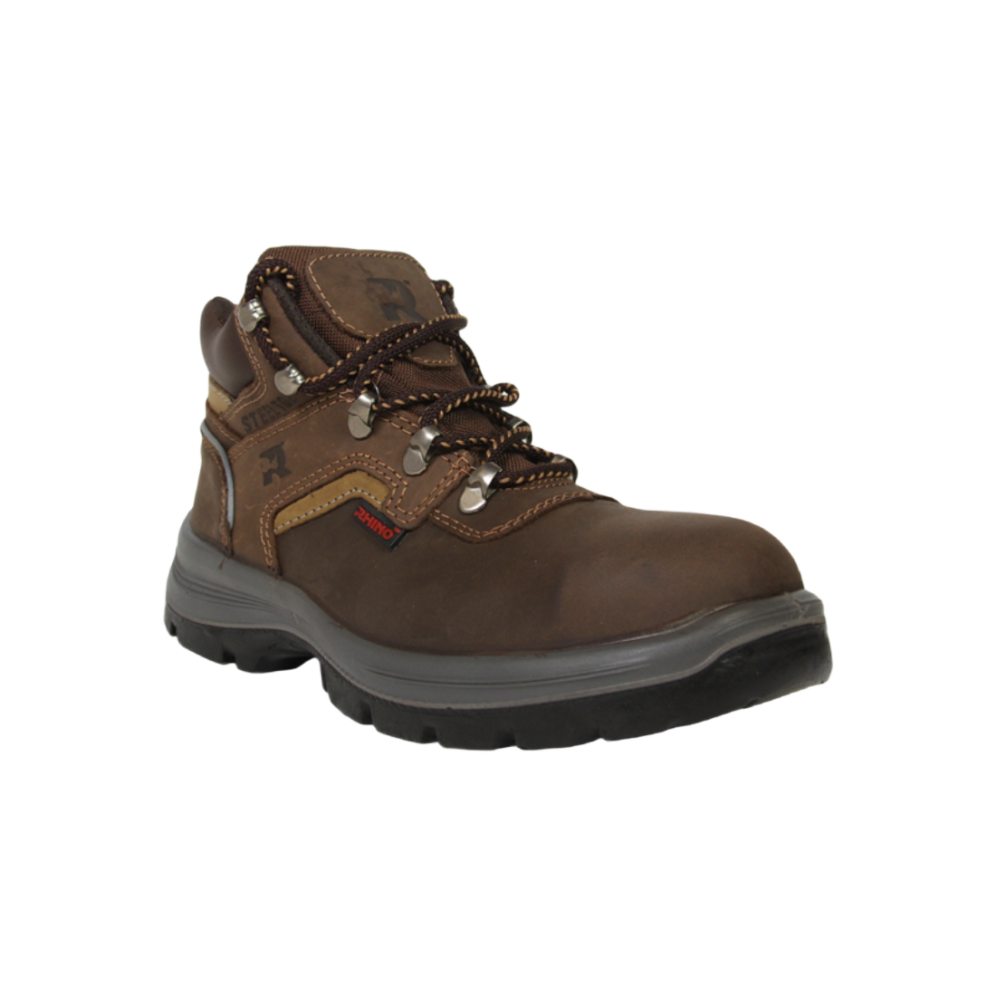 Rhino 66020 talla 41 zapato cuero punta acero 6" antideslizante cafe