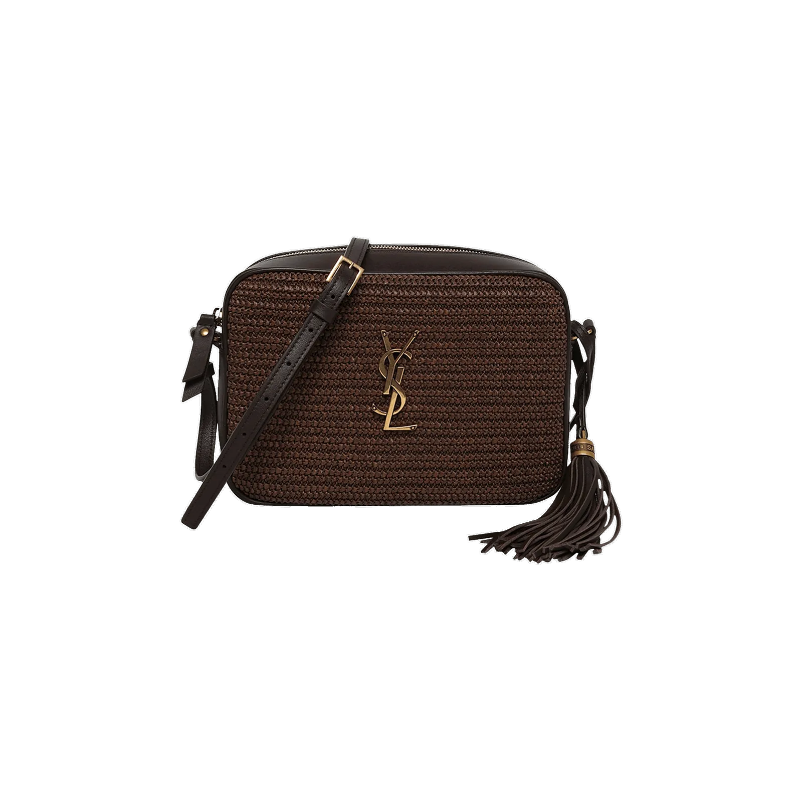 Saint Laurent Raffia Lou Camera Bag