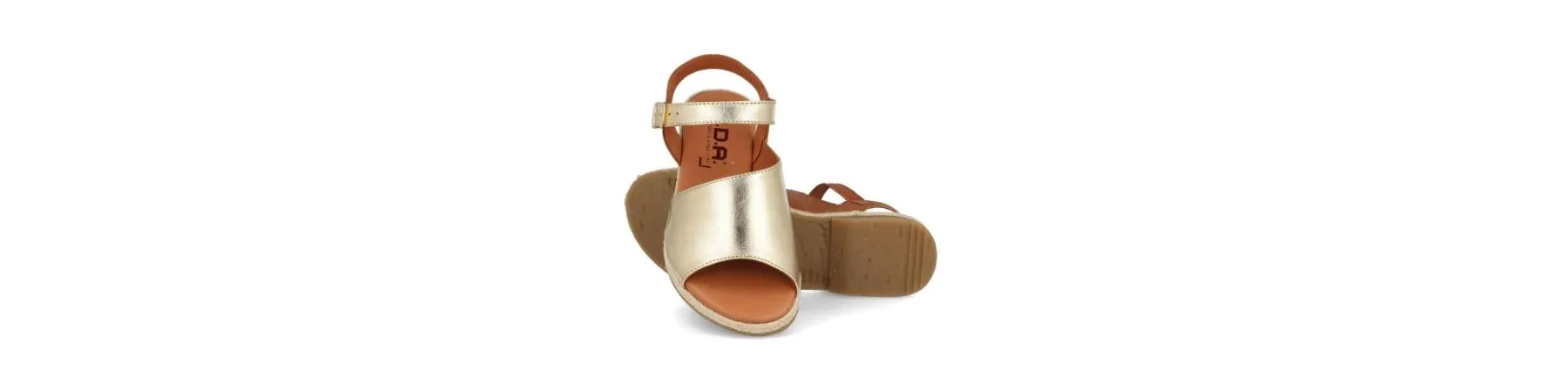 SANDALIAS PLANA MUJER CÓMODAS PIEL MOD. BUFFI